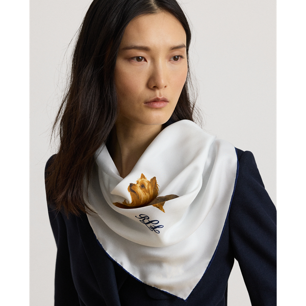 Dog Silk Square Scarf
