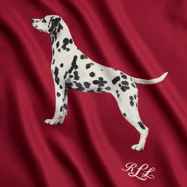 Ralph Red Dog Silk Square Scarf Lauren 3