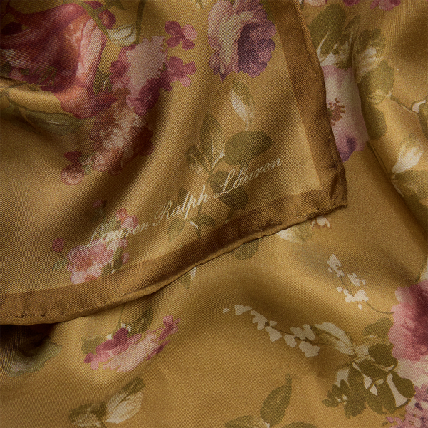 Floral Silk Square Scarf