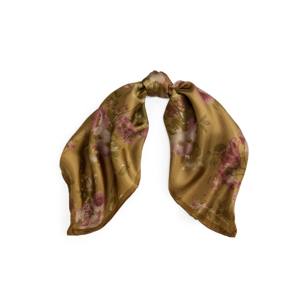 Floral Silk Square Scarf