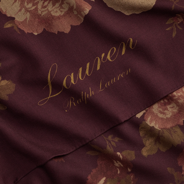 Floral Wool Square Scarf