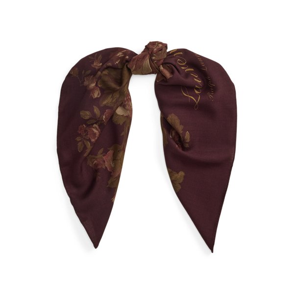 Floral Wool Square Scarf