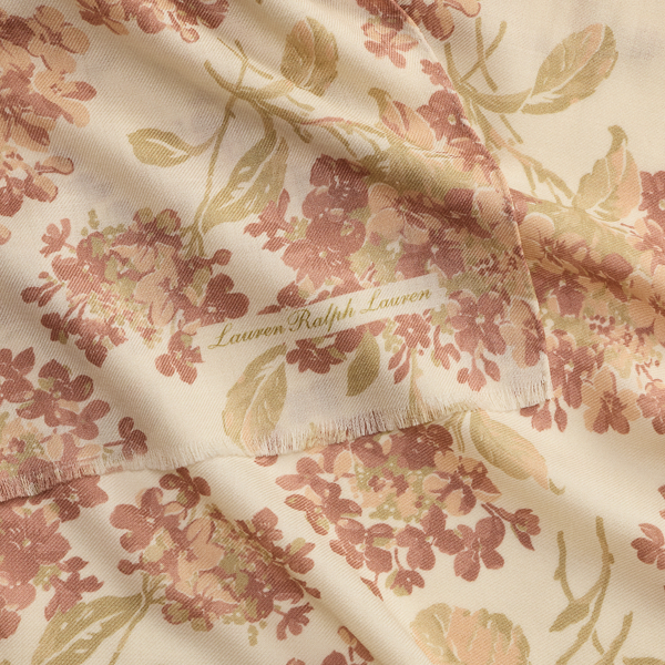 Floral Wool Wrap Scarf