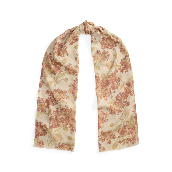 Floral Wool Wrap Scarf
