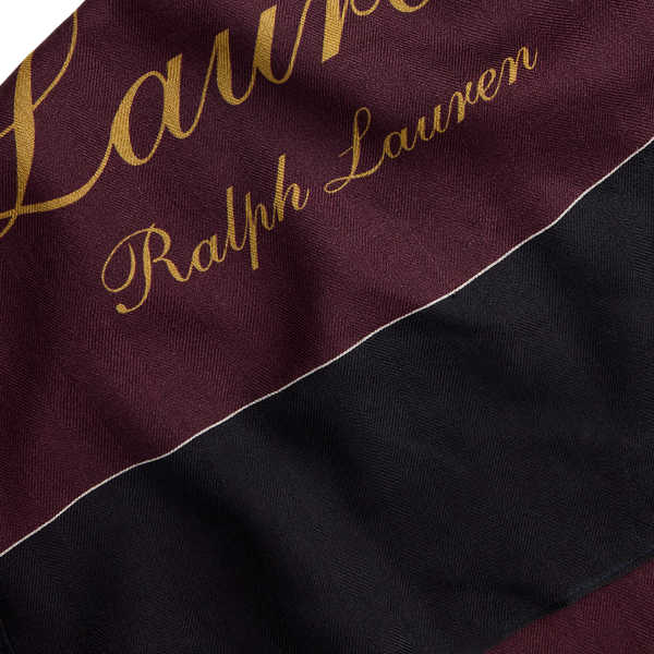 Equestrian-Motif Wool-Silk Square Scarf