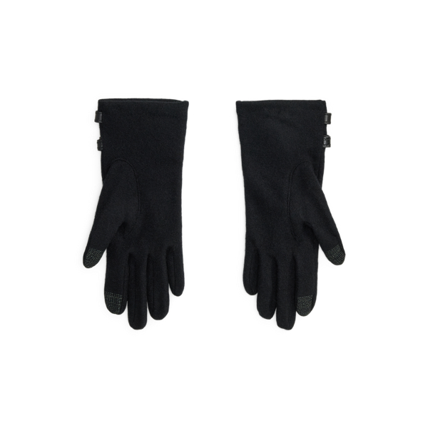 Lambskin-Trim Wool-Blend Tech Gloves