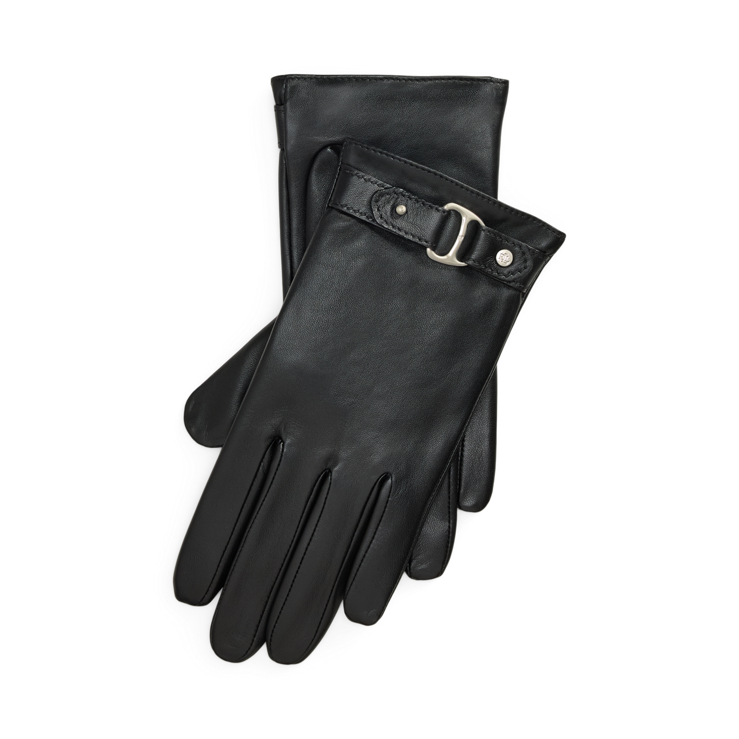 Женские перчатки Ralph Lauren Equestrian D-Ring Sheepskin Gloves, цвет: Чёрный — фото 2
