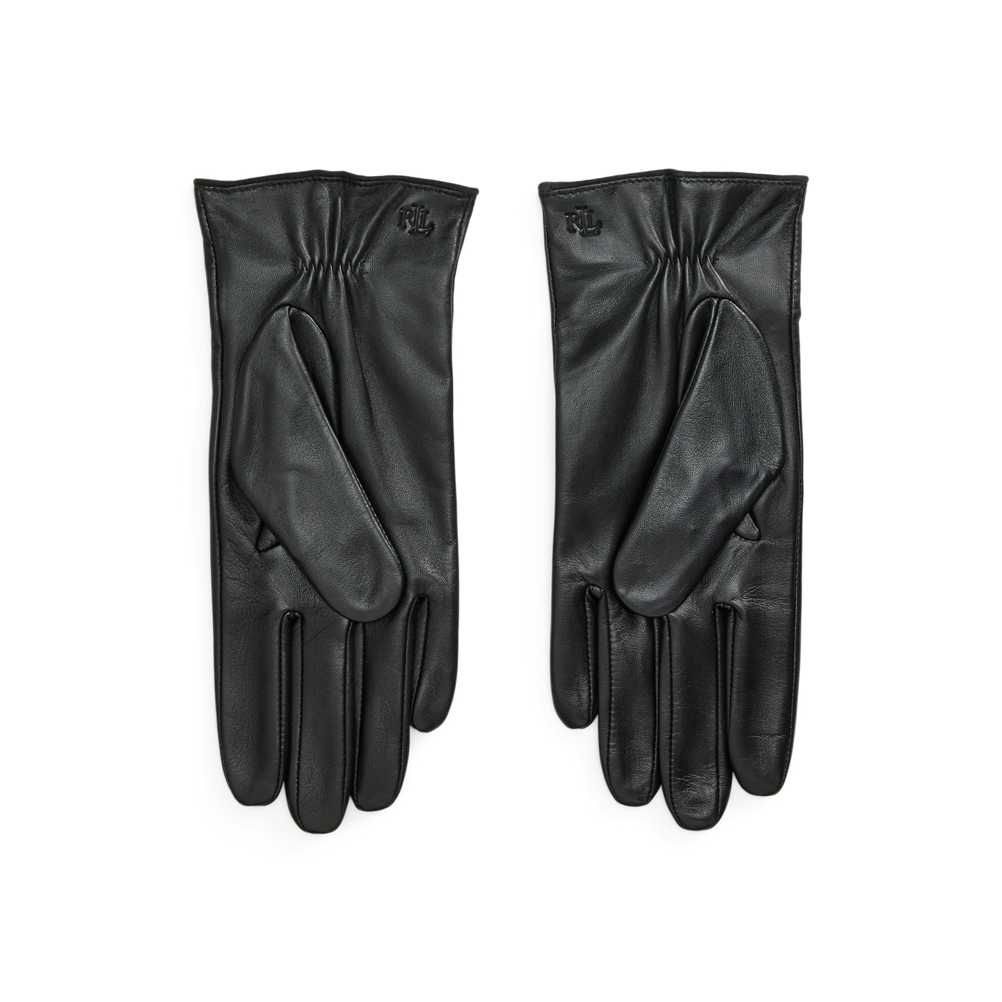 Женские перчатки Ralph Lauren Bow-Trim Sheepskin Gloves, цвет: Чёрный — фото 1