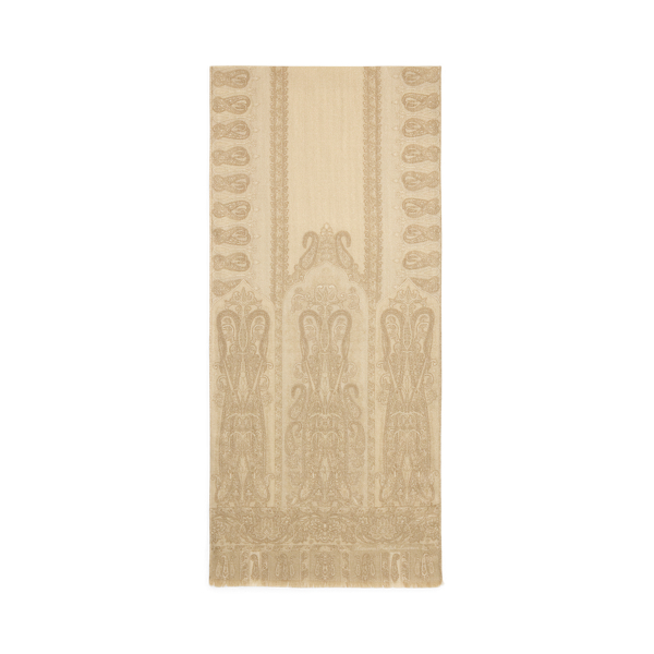 Paisley Metallic Wool Scarf
