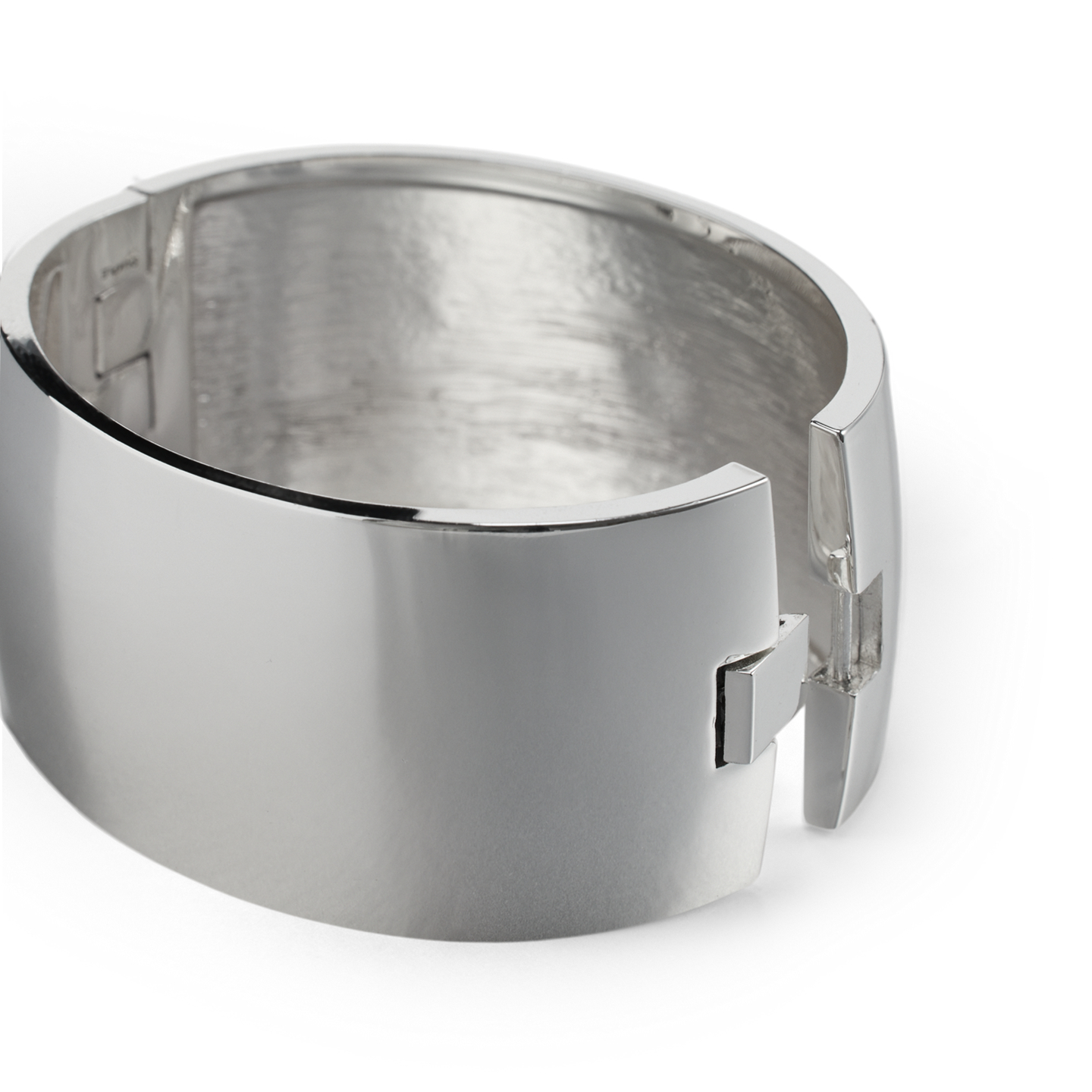 Ralph Lauren Silver-Plated Wide Hinge Bangle, цвет: Серебряный — фото 1