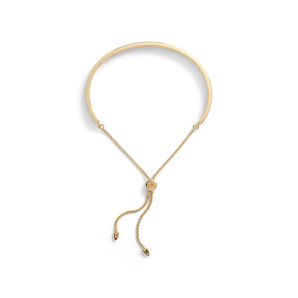 Gold Gold-Plated Logo Slider Bracelet Lauren 2