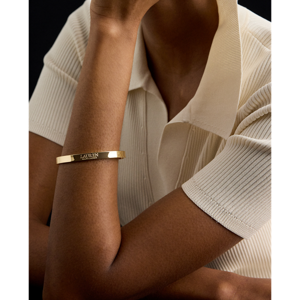 Gold Gold-Plated Logo Slider Bracelet Lauren 4