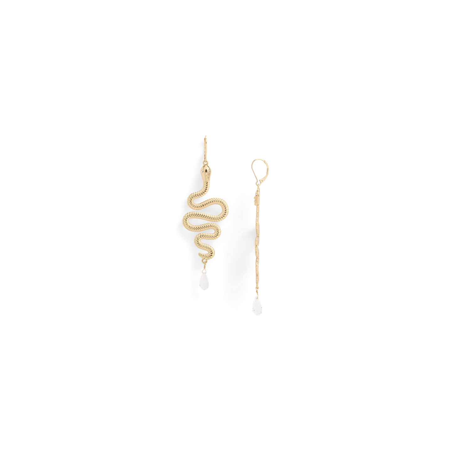 Женские серьги Ralph Lauren Pavé Gold-Plated Stone Snake, цвет: Золотой — фото 1