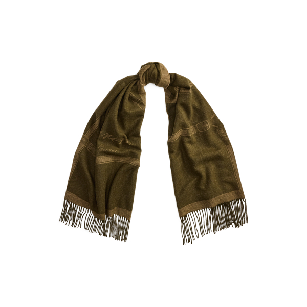 Belting-Motif Jacquard Blanket Scarf