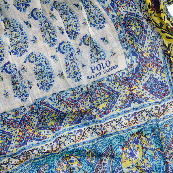 Multi Paisley Cotton-Silk Scarf Polo Ralph Lauren 3