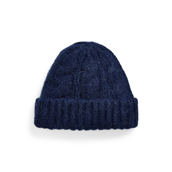 Navy Cable-Knit Wool-Blend Beanie Polo Ralph Lauren 2