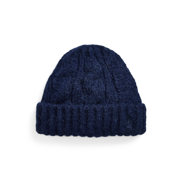 Navy Cable-Knit Wool-Blend Beanie Polo Ralph Lauren 1