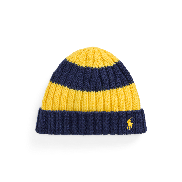 Rib-Knit Wool Rugby Beanie