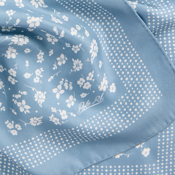Chambray Silk Square Scarf Polo Ralph Lauren 3