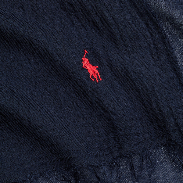 【箱付き】Ralph Lauren フリンジトリム スカーフ パープル 箱付き】Ralph Lauren フリンジトリム スカーフ パープル