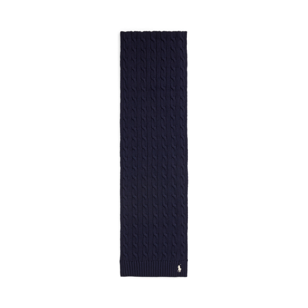 Baumwollschal mit Zopfmuster Polo Ralph Lauren in J&auml;ger-Navy 2