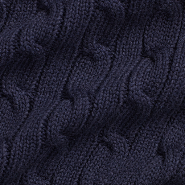 Baumwollschal mit Zopfmuster Polo Ralph Lauren in J&auml;ger-Navy 3