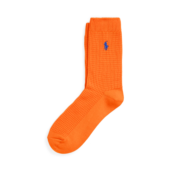 Orange Textured Trouser Socks Polo Ralph Lauren 1