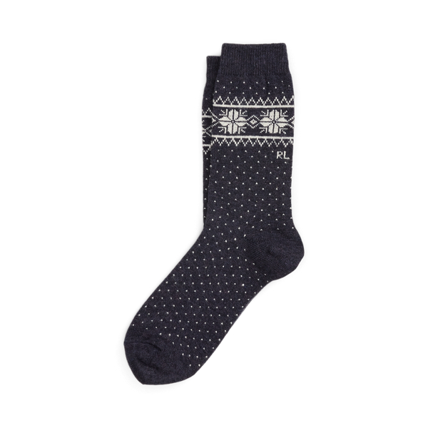 Navy Snowflake-Motif Trouser Socks Polo Ralph Lauren 1