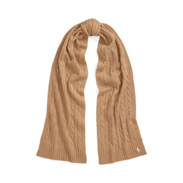 Cable-Knit Wool-Cashmere Scarf