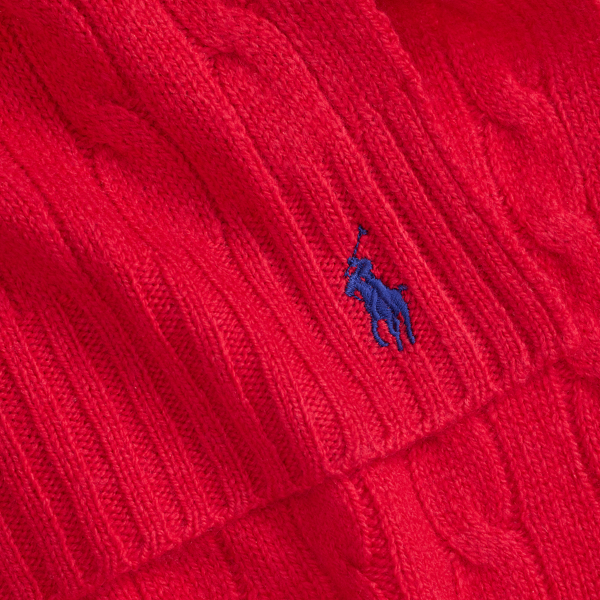 Cable-Knit Wool-Cashmere Scarf