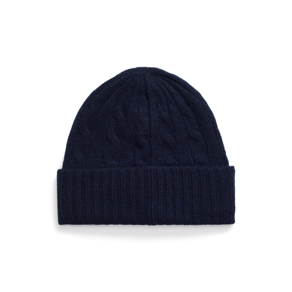Cable Knit Wool Cashmere Beanie