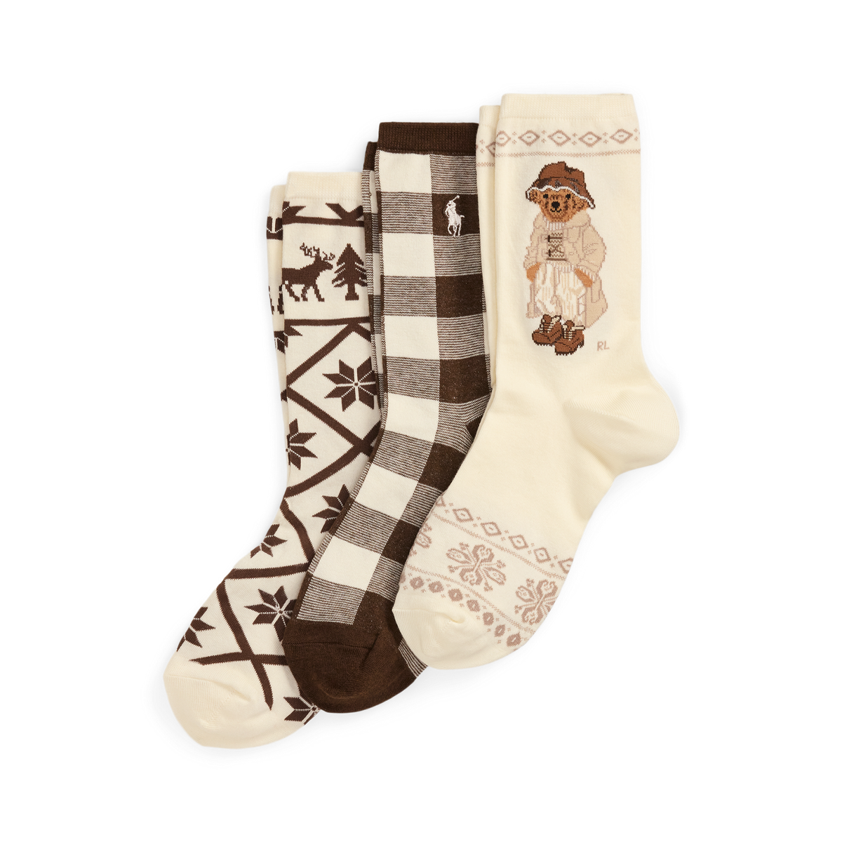 【Polo Ralph Lauren】★ソックス★ Women's 3-Pk. Crew Socks Cushioned Sport Crew Sock 3-Pack
