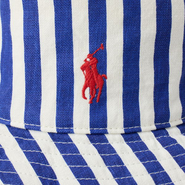 Striped Linen Sun Hat