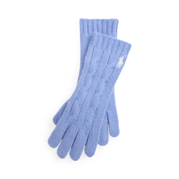 Cable-Knit Wool & Cashmere Gloves Polo Ralph Lauren 1
