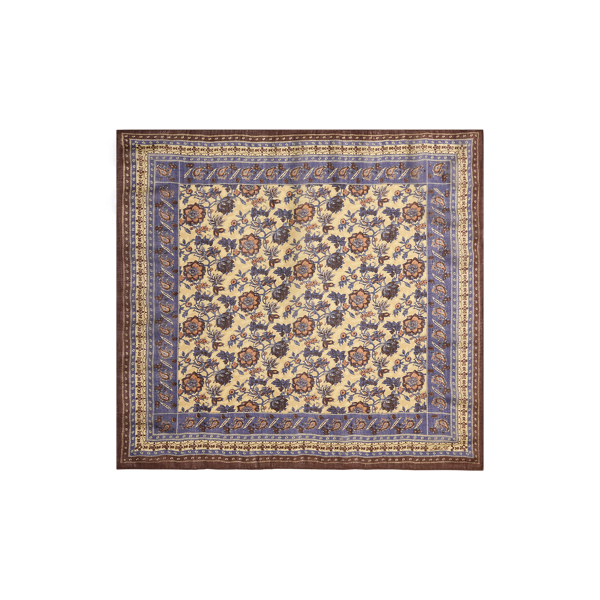 Block-Print Wool-Linen Scarf