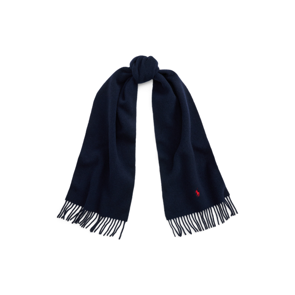 Fringe-Trim Wool Scarf