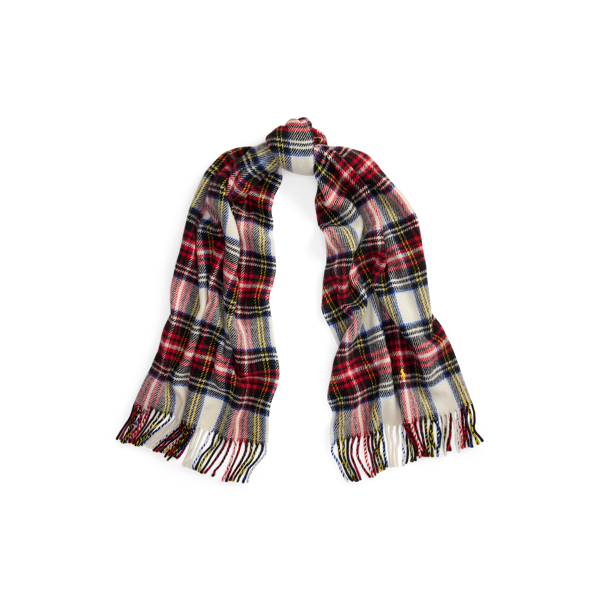 チェック フリンジ ウール ツイル スカーフ | ラルフ ローレン公式