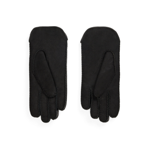 Женские перчатки Ralph Lauren Shearling Gloves, цвет: Чёрный