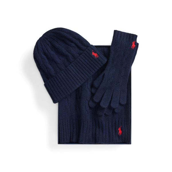 Cable-Knit 3-Piece Gift Set