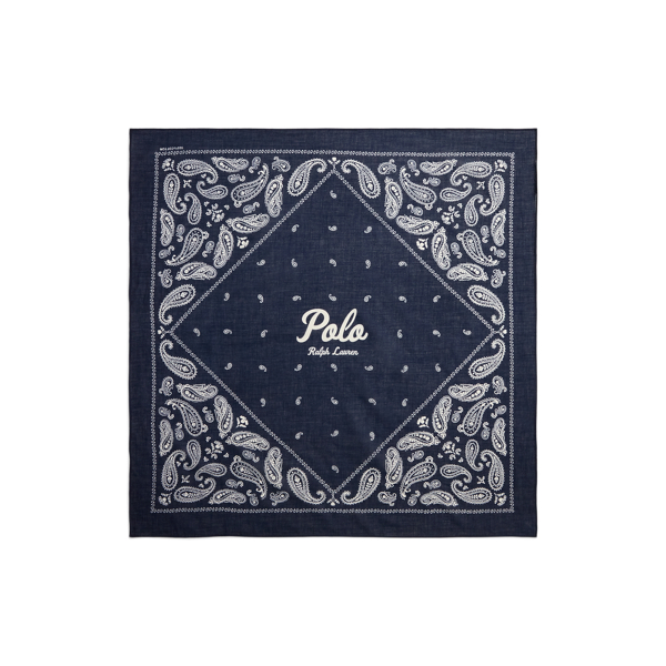 ロゴ ペイズリー コットン バンダナ | ラルフ ローレン公式オンライン