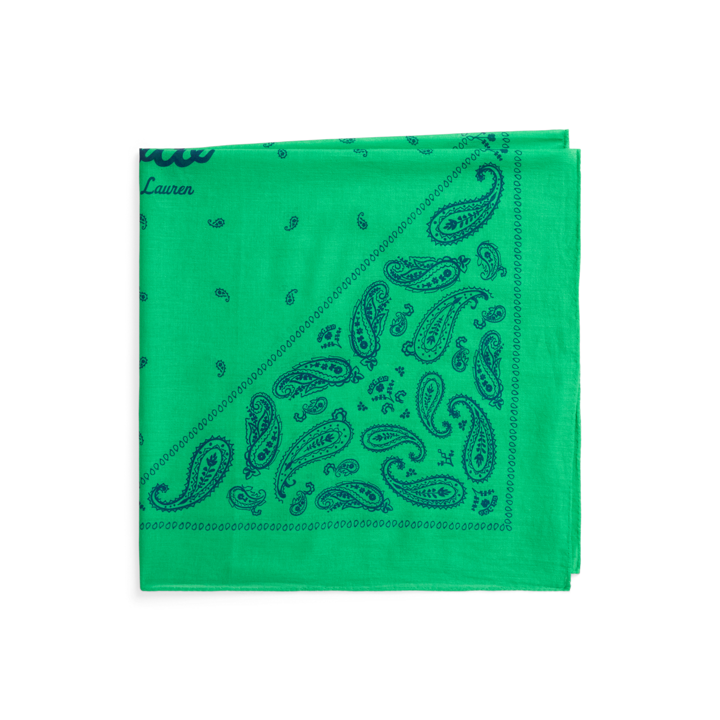 Женские перчатки Ralph Lauren Logo Paisley Cotton Bandanna, цвет: Зелёный — фото 1
