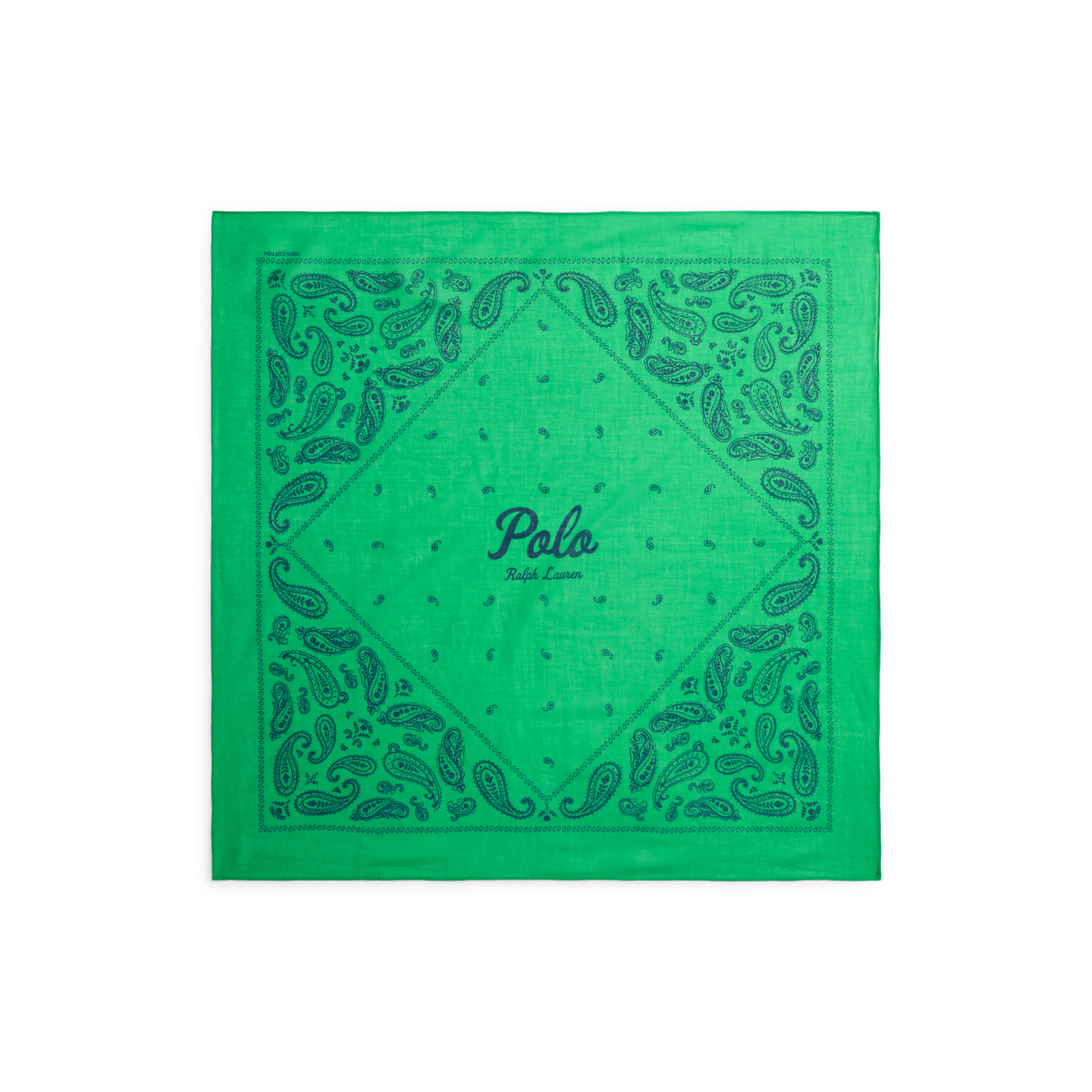 Женские перчатки Ralph Lauren Logo Paisley Cotton Bandanna, цвет: Зелёный — фото 2
