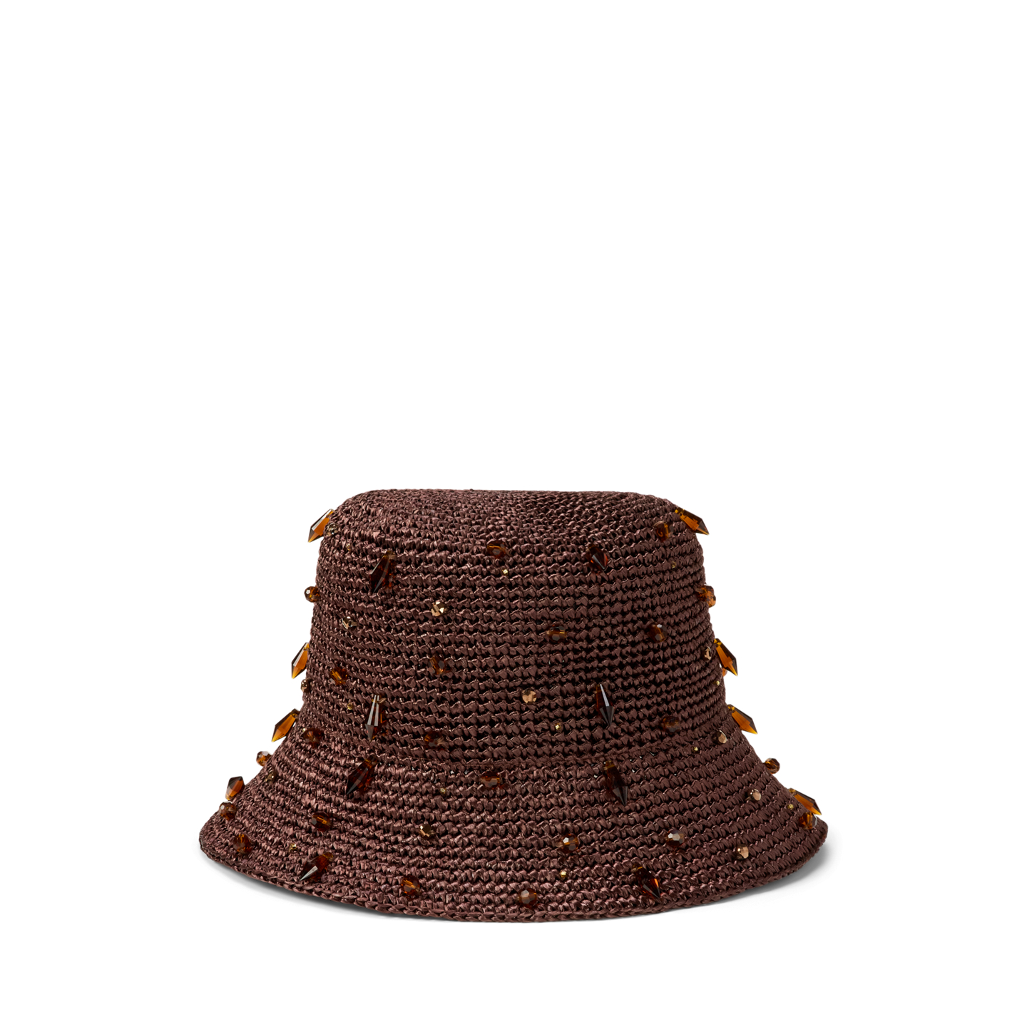 Женский головной убор Ralph Lauren Beaded Crochet Cloche Hat, цвет: Тёмный коричневый — фото 1