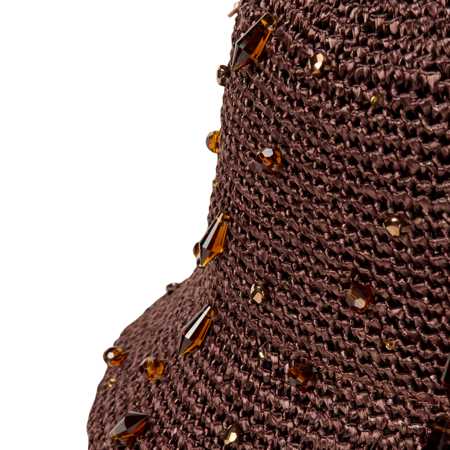 Женский головной убор Ralph Lauren Beaded Crochet Cloche Hat, цвет: Тёмный коричневый — фото 2