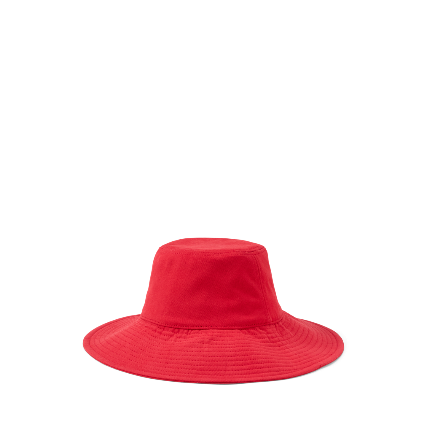 Женская панама Ralph Lauren Graphic Logo Cotton Bucket Hat, цвет: Красный — фото 1