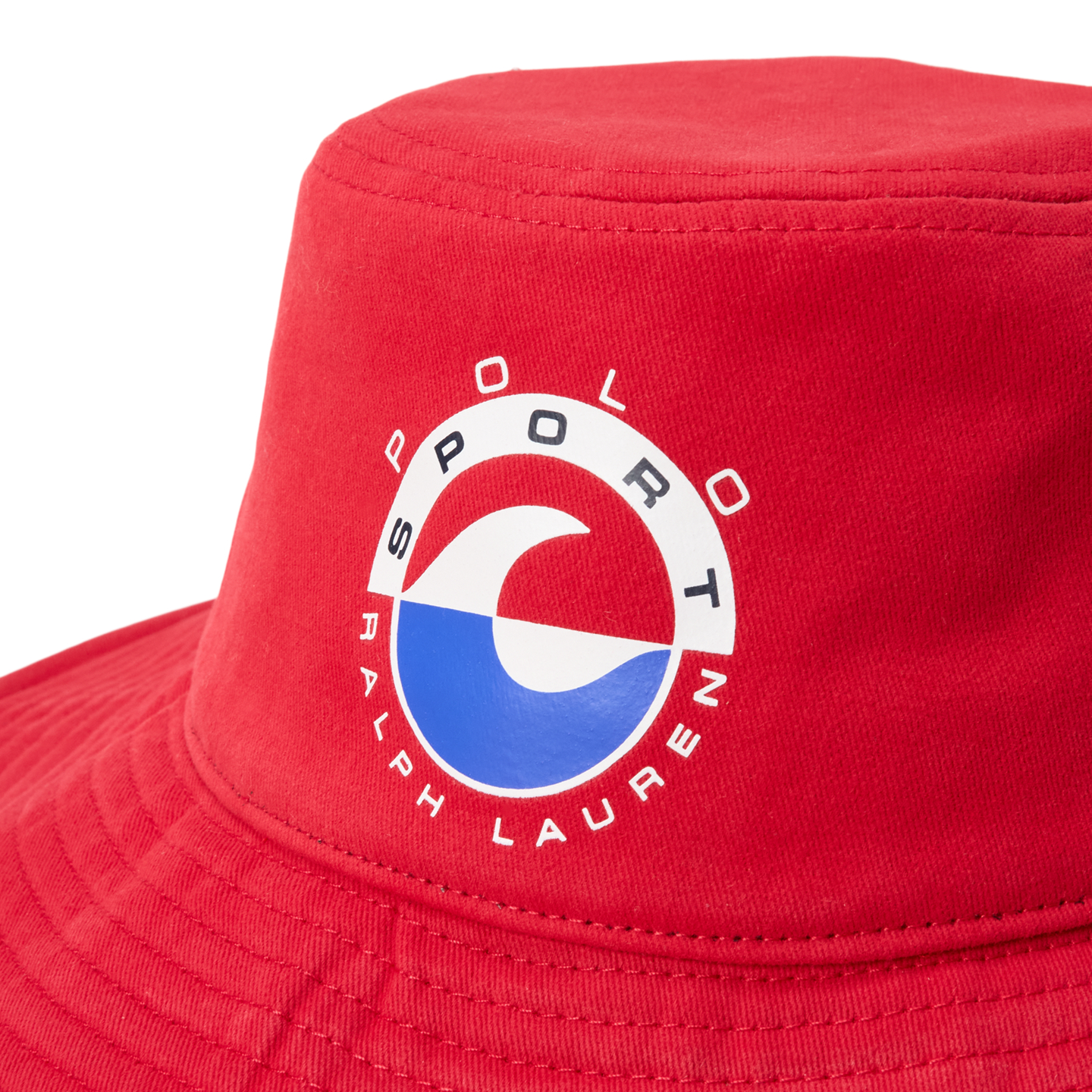 Женская панама Ralph Lauren Graphic Logo Cotton Bucket Hat, цвет: Красный — фото 2