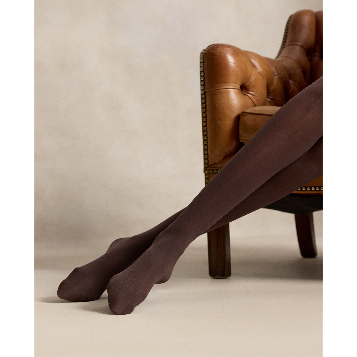 Женские колготки Ralph Lauren Solid 40-Denier Tights, цвет: Коричневый — фото 3