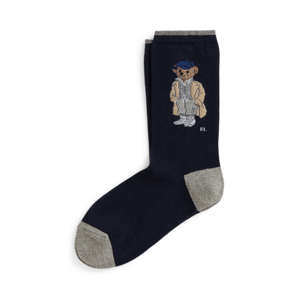 Hunter Navy Polo Bear Cotton Blend Crew Socks Polo Ralph Lauren 1