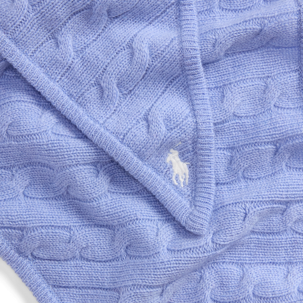 Dress Shirt Blue Wool-Cashmere Triangle Scarf Polo Ralph Lauren 4