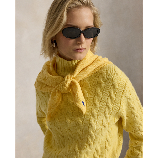 Wool-Cashmere Triangle Scarf